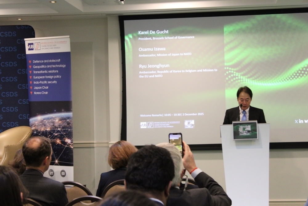 Ambassador Izawa presents the welcome remarks at fourth edition of the BIPD