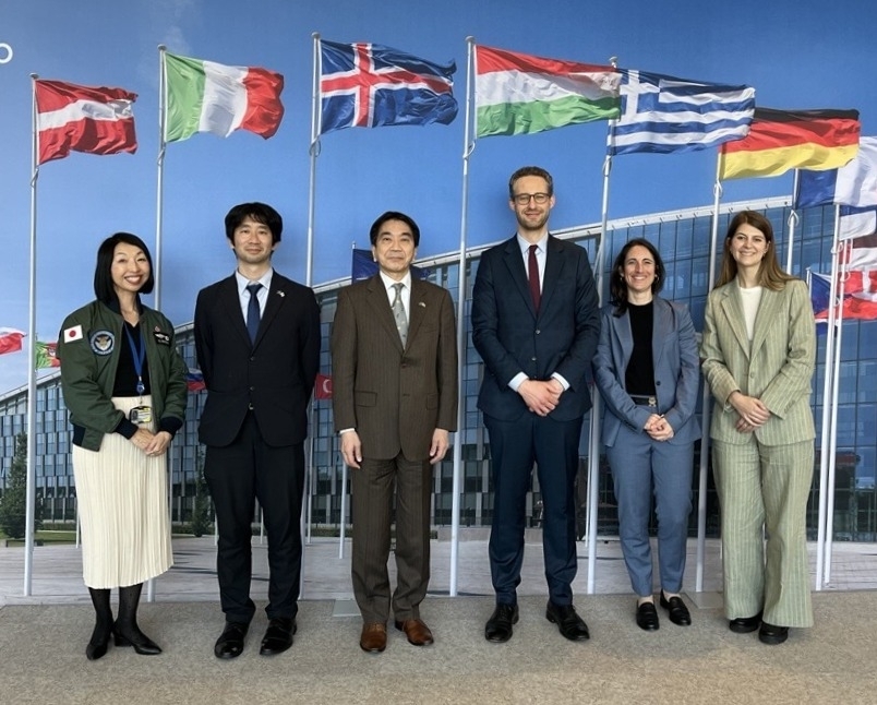 Representatives from the Mission of Japan to NATO, ATLA, and the Mission of Switzerland to NATO